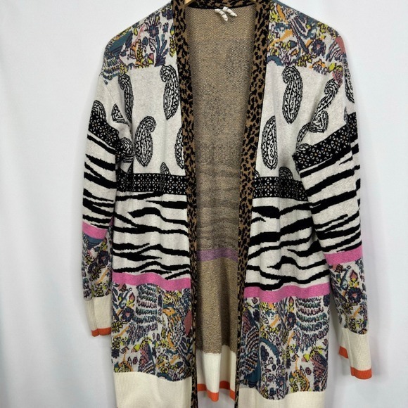 Anthropologie Bohemian‎ Bricolage Knit Patchwork Cardigan Sweater XS - Picture 4 of 10